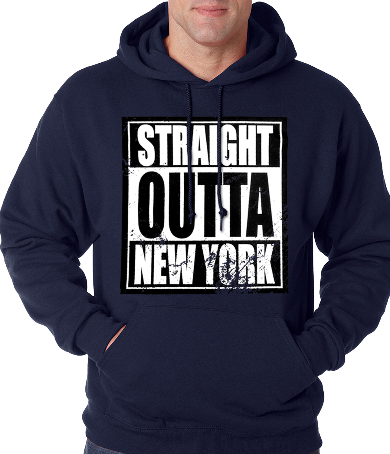 Straight Outta New York Adult Hoodie