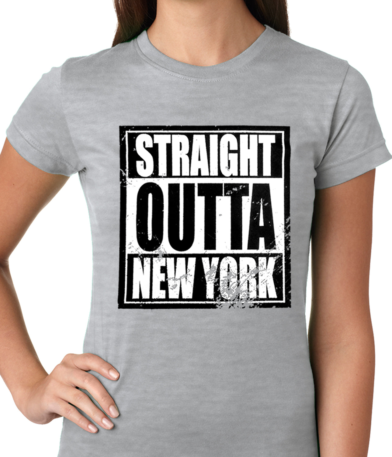 Straight Outta New York Ladies T-shirt