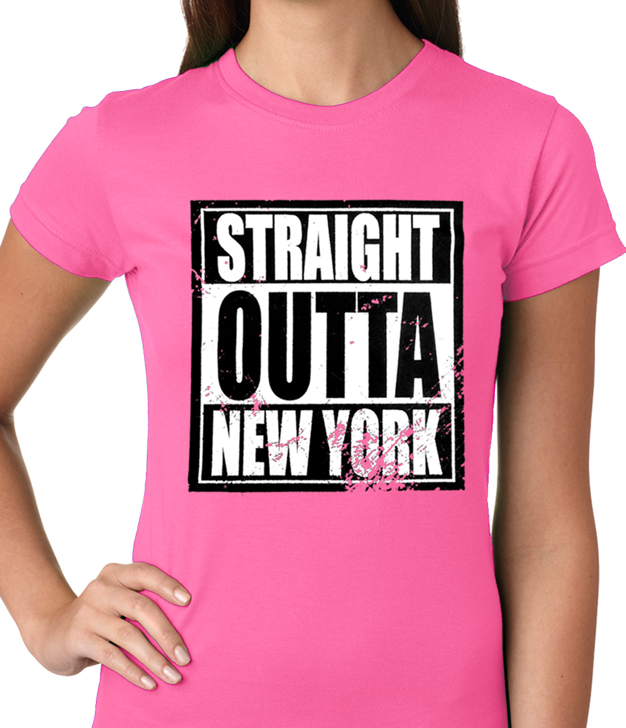 Straight Outta New York Ladies T-shirt