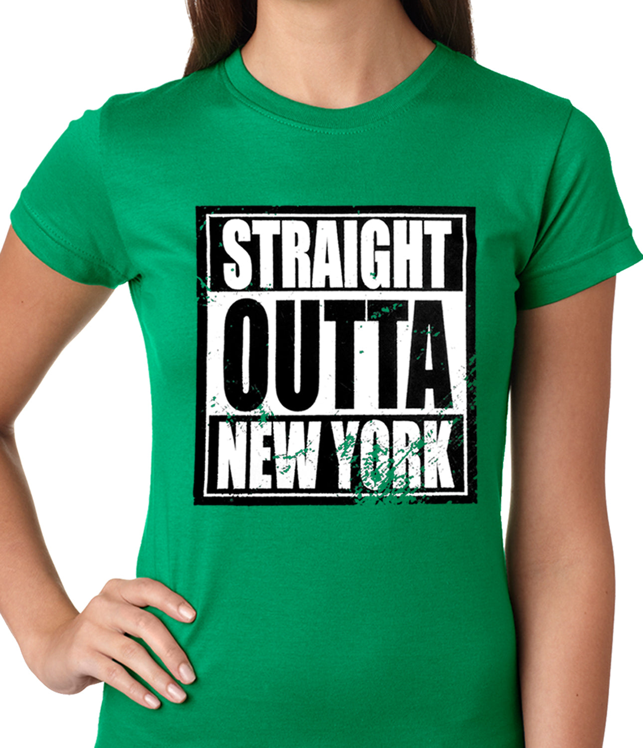 Straight Outta New York Ladies T-shirt