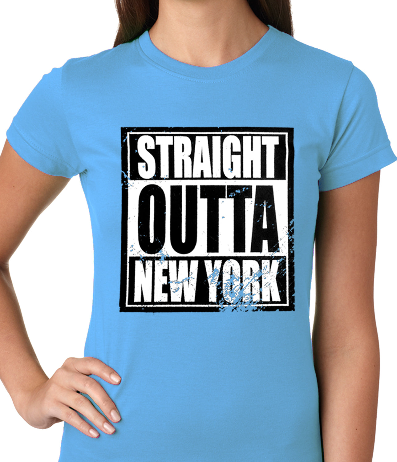 Straight Outta New York Ladies T-shirt
