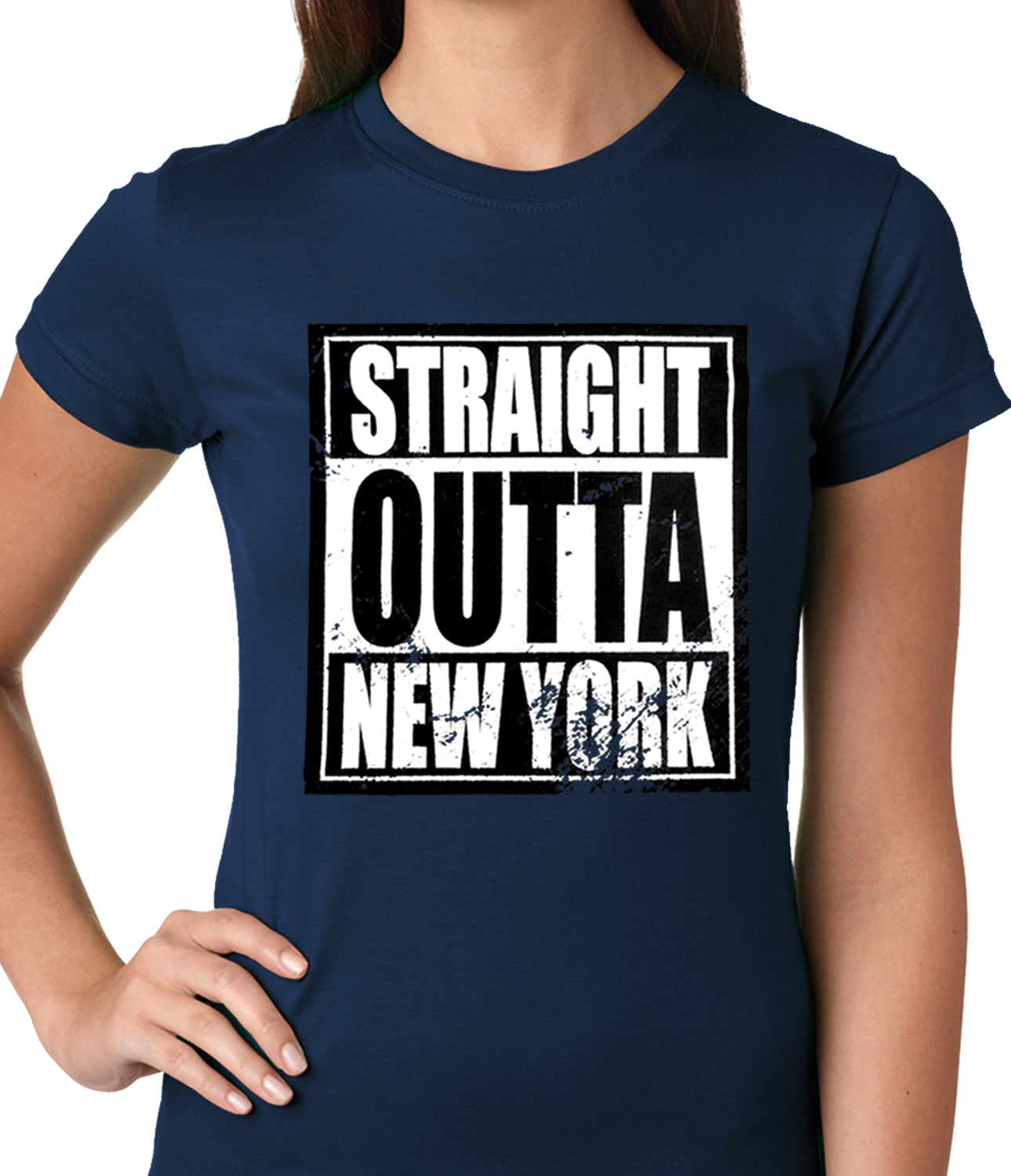 Straight Outta New York Ladies T-shirt