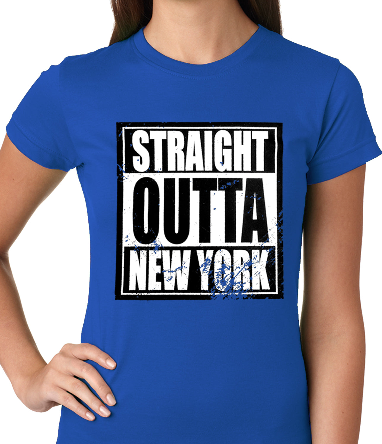 Straight Outta New York Ladies T-shirt