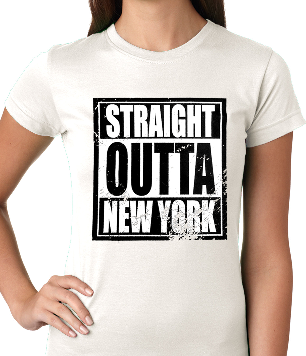 Straight Outta New York Ladies T-shirt