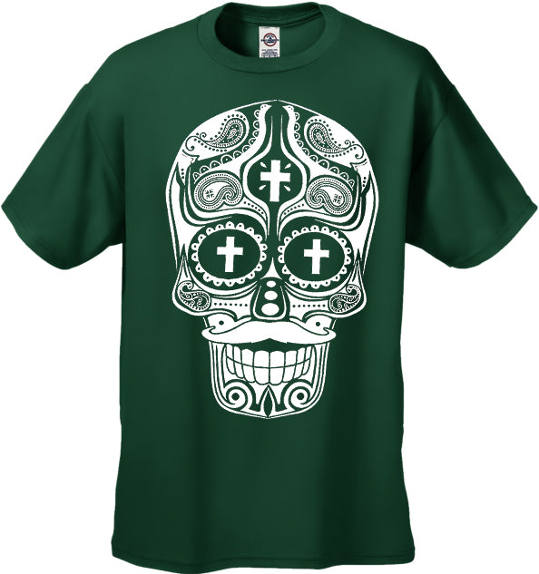 Sugar Skull with Mustache Men's T-Shirt