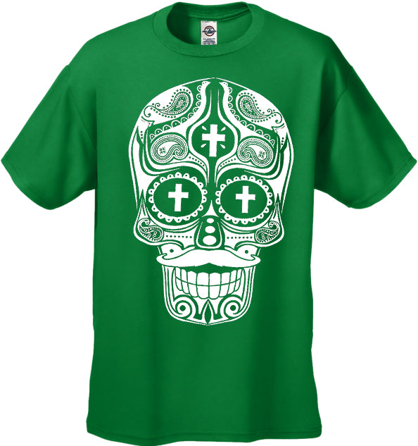 Sugar Skull with Mustache Men's T-Shirt