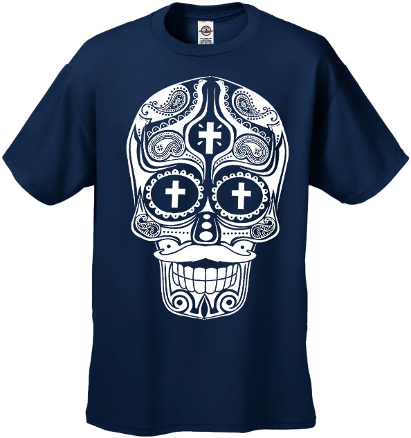 Sugar Skull with Mustache Men's T-Shirt