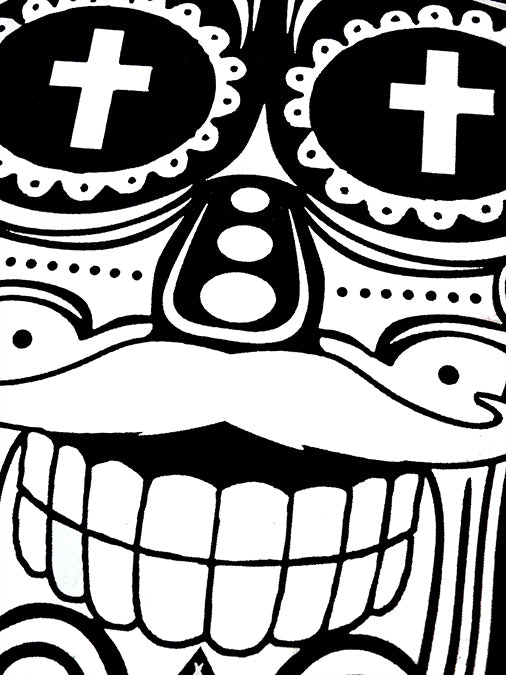 Sugar Skull with Mustache Men's T-Shirt