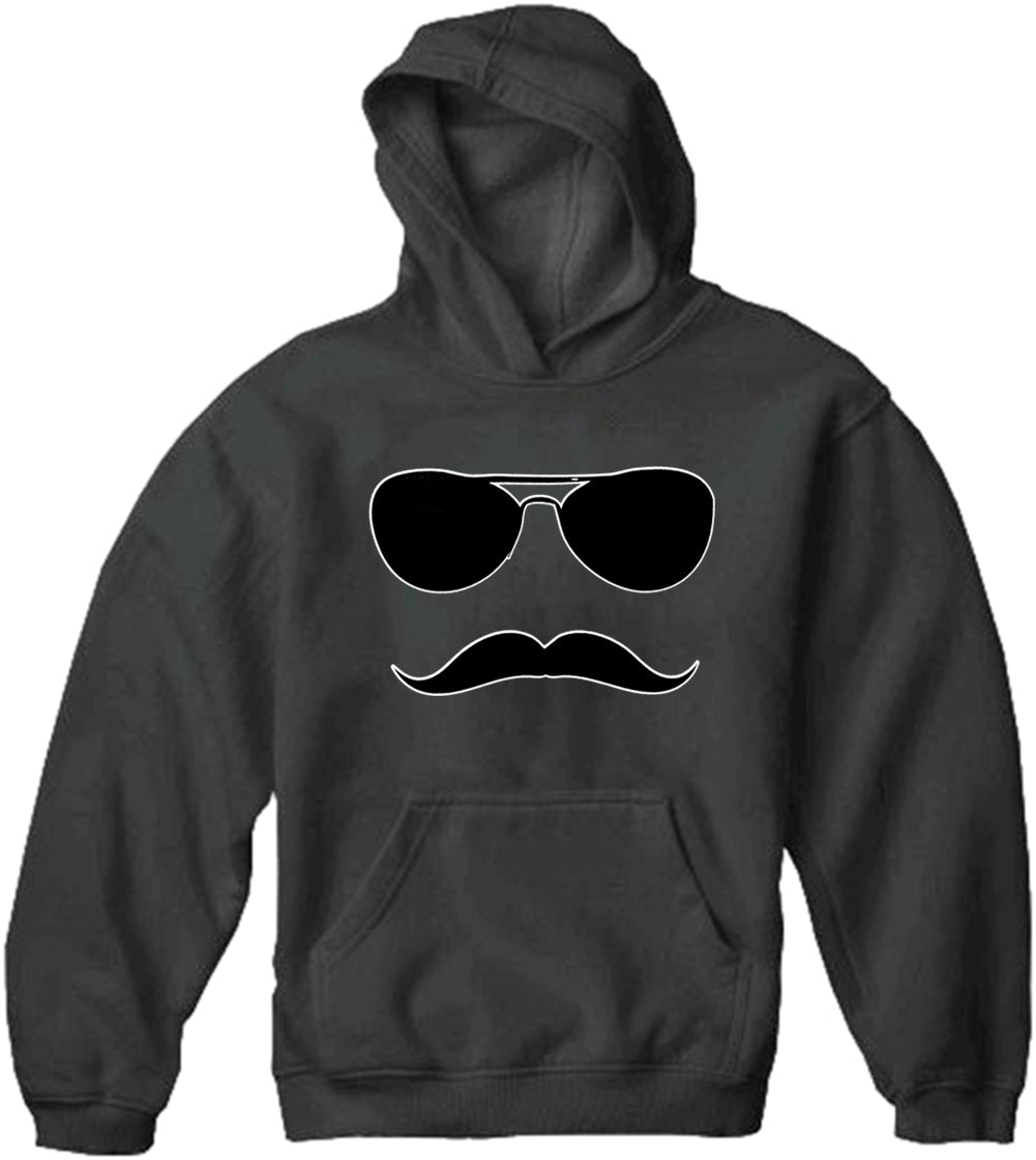 Sunglasses Mustache Adult Hoodie