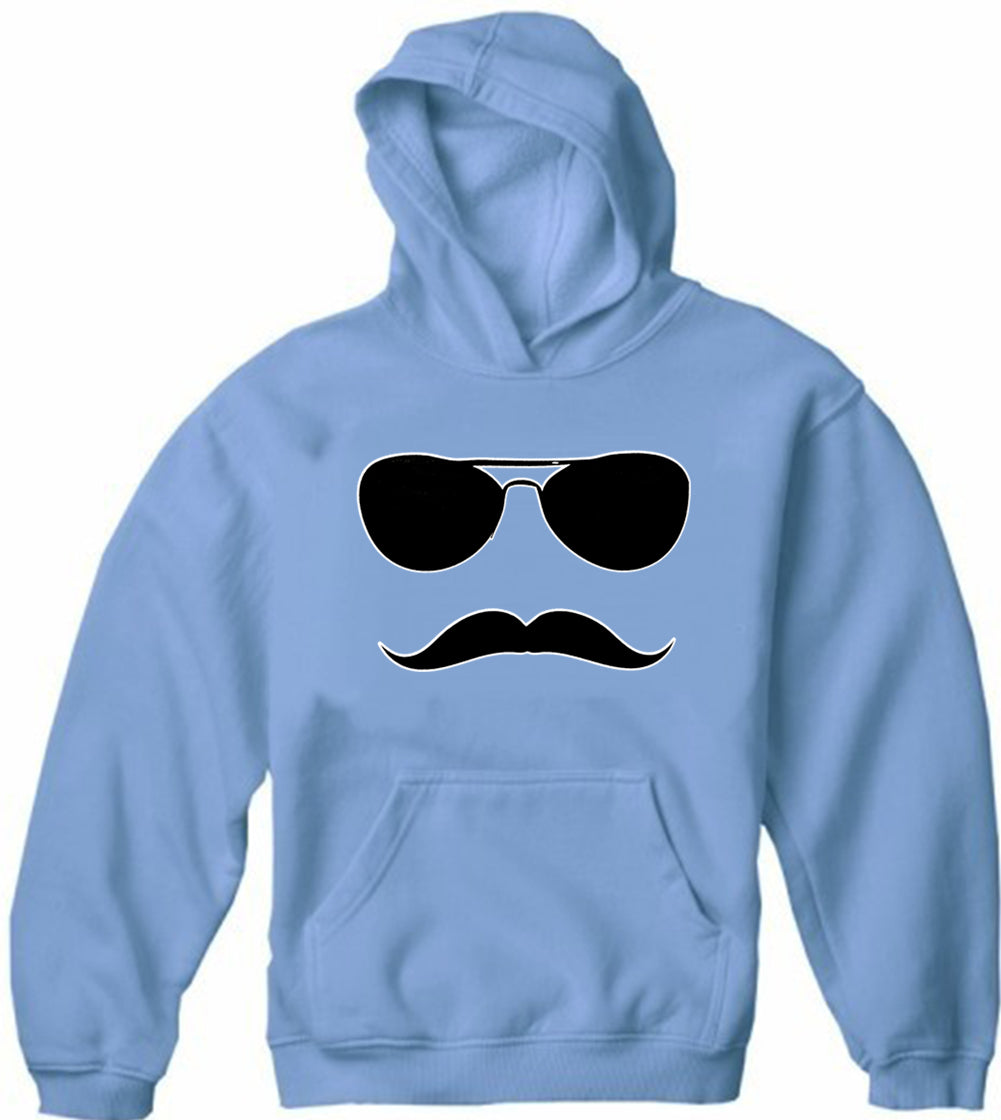 Sunglasses Mustache Adult Hoodie