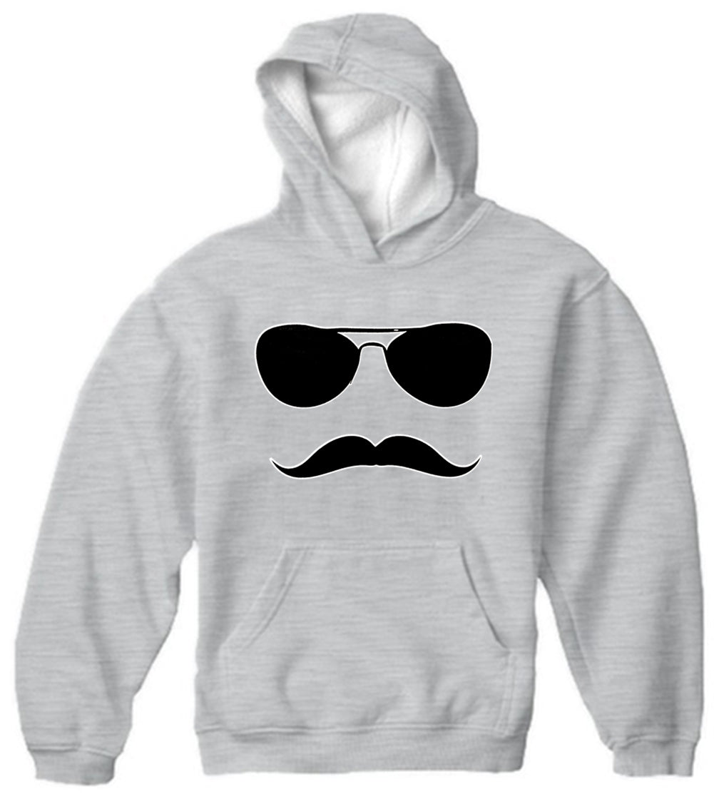 Sunglasses Mustache Adult Hoodie