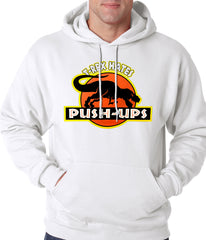 T-Rex Hates Pushups Funny Adult Hoodie