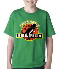 T-Rex Hates Selfies Funny Kids T-shirt
