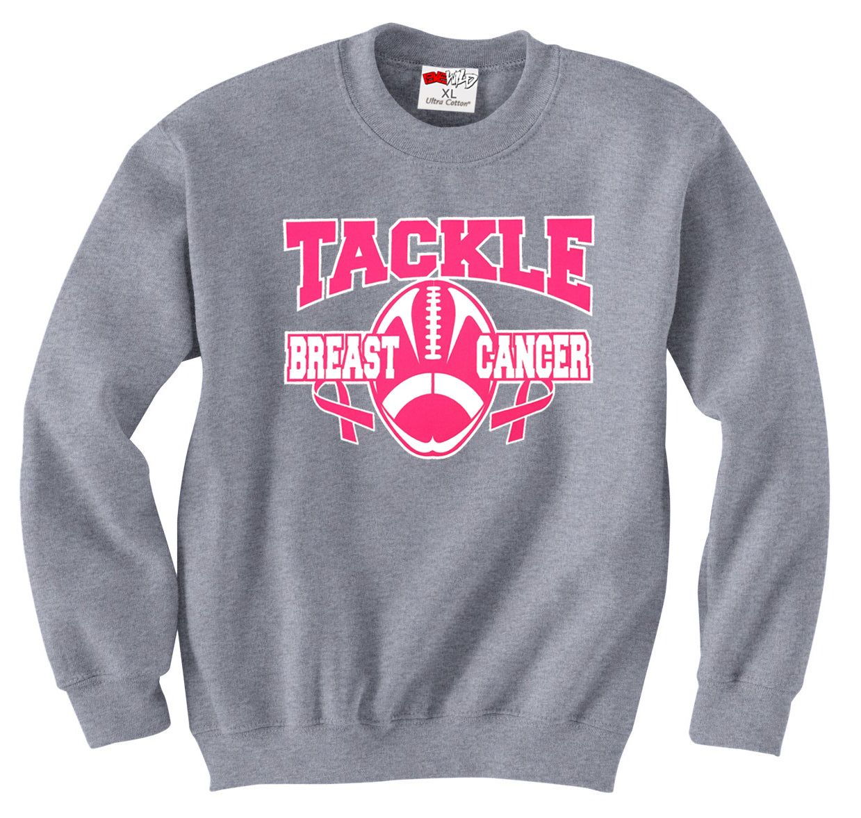 Tackle Breast Cancer Adult Crewneck