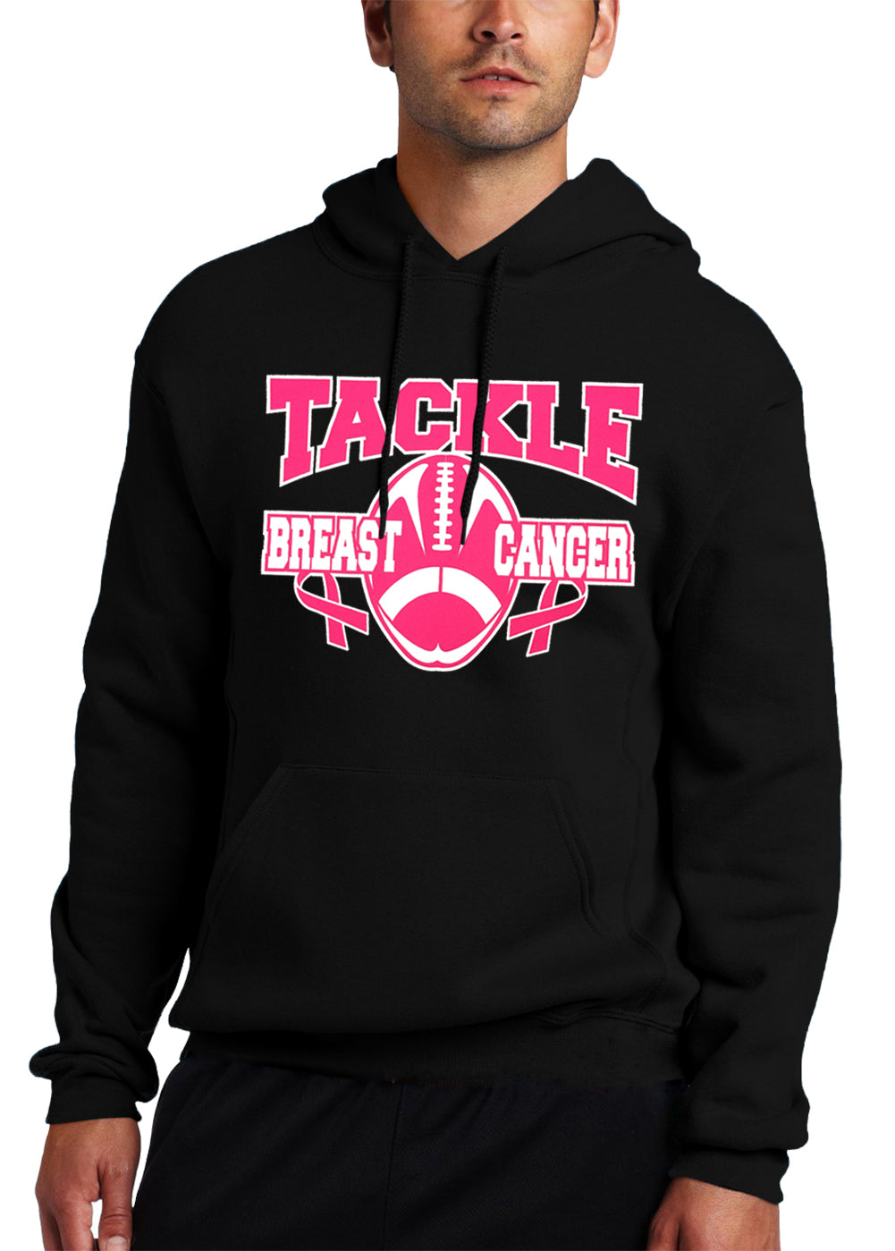 Tackle Breast Cancer Adult Hoodie