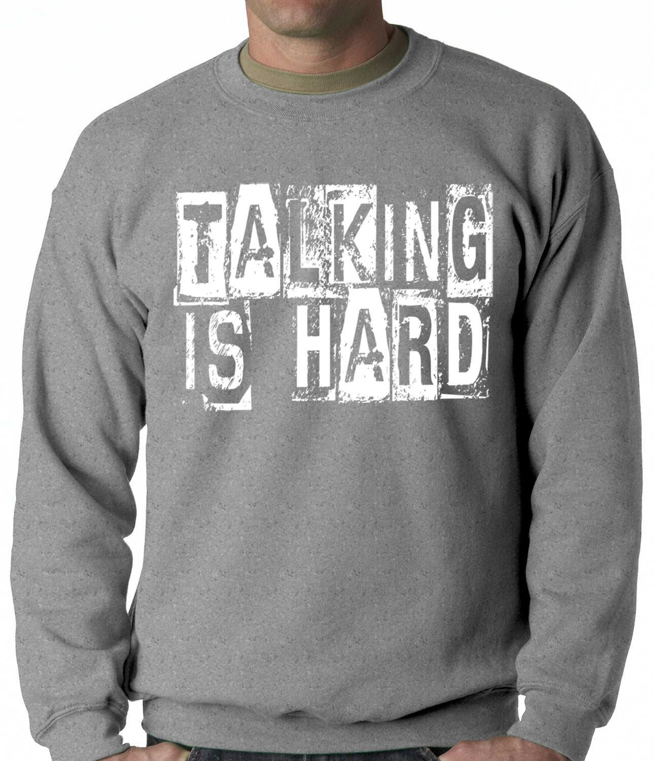 Talking Is Hard Adult Crewneck
