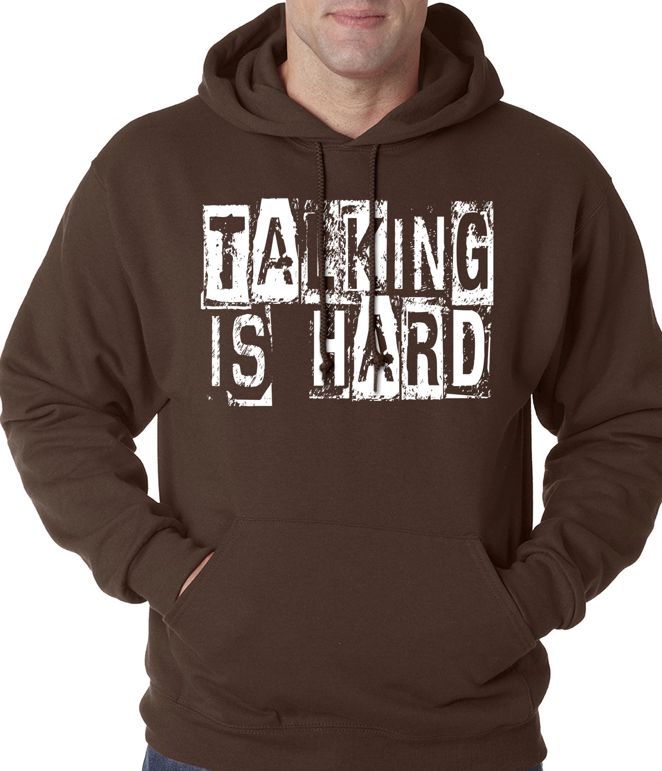 Talking Is Hard Adult Hoodie