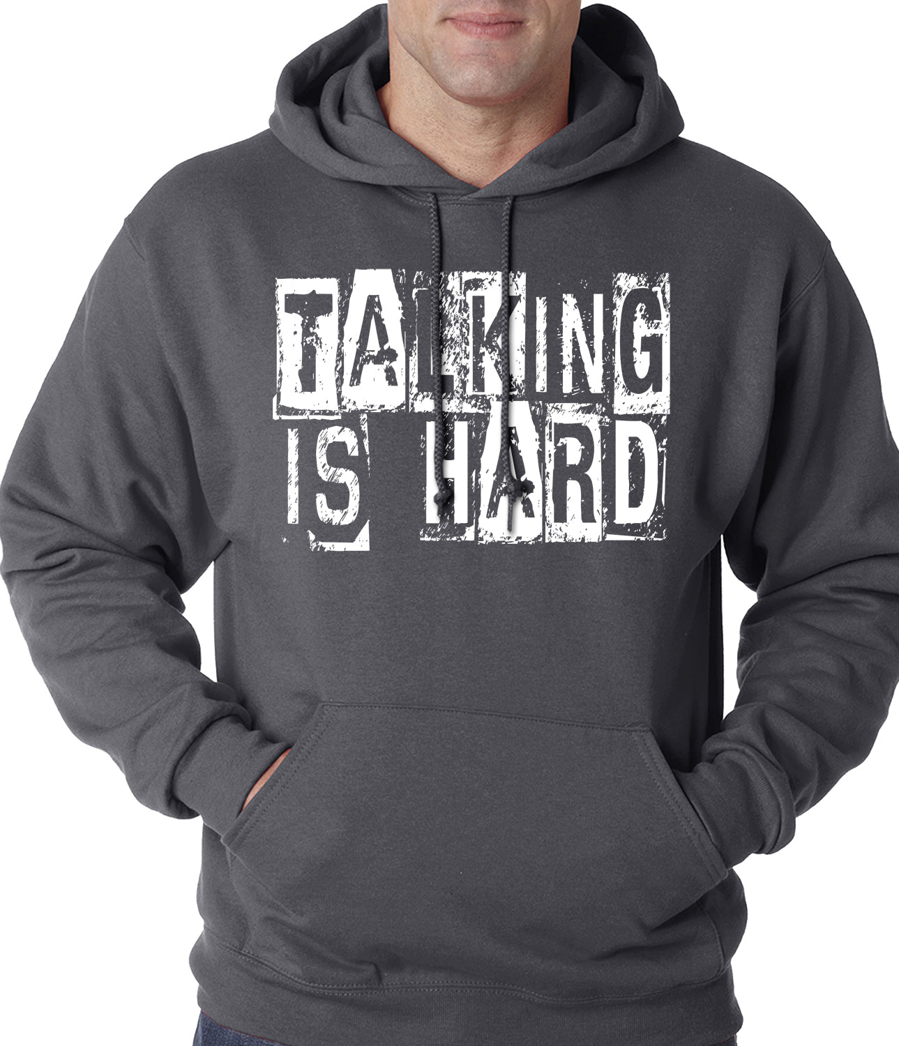 Talking Is Hard Adult Hoodie
