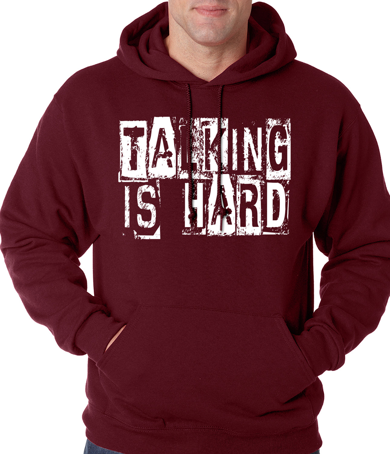Talking Is Hard Adult Hoodie