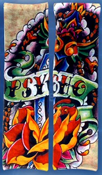 Tattoo Sleeves - Psycho Slip on Tattoo Sleeves (Pair)