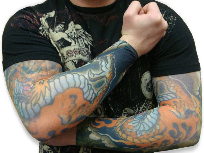 Tattoo Sleeves - Red Dragon Tattoo Sleeves (Pair)