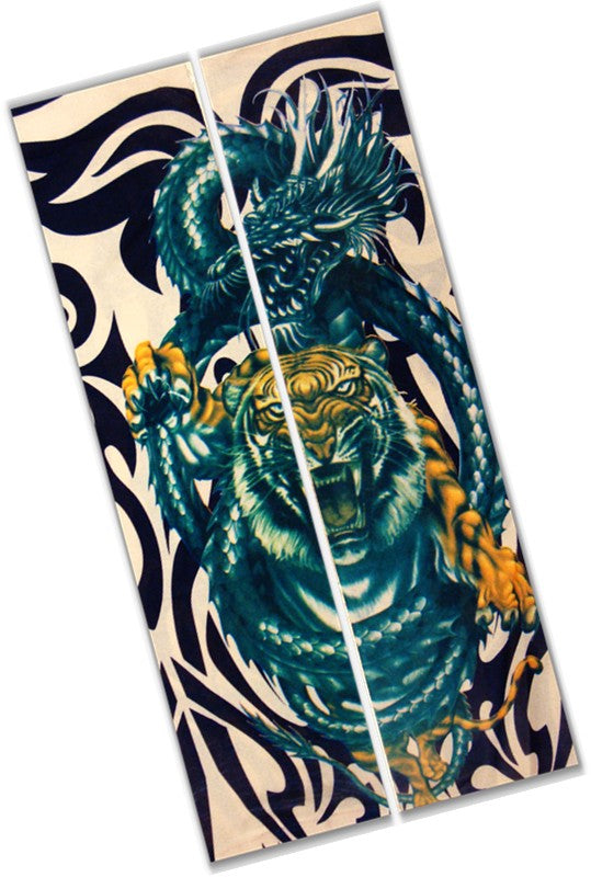 Tattoo Sleeves - Tiger vs. Dragon Temporary Tattoo Sleeves (Pair)