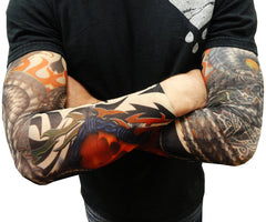 Tattoo Sleeves - Tribal Dragon Heart Tattoo Sleeves (Pair)