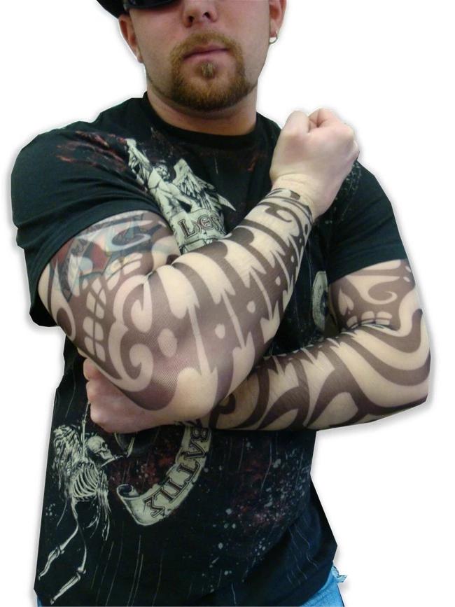 Tattoo Sleeves - Tribal Skeleton Tattoo Sleeves (Pair)