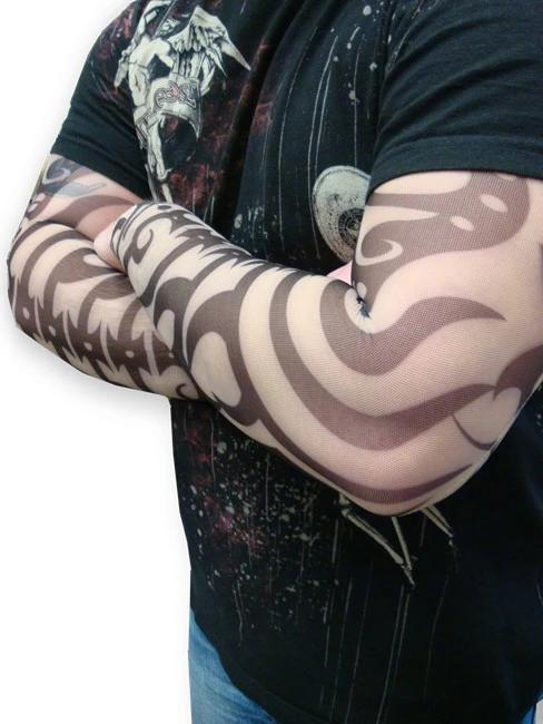 Tattoo Sleeves - Tribal Skeleton Tattoo Sleeves (Pair)