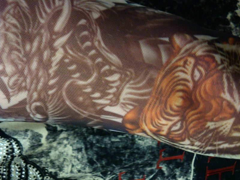Tattoo Sleeves - Vicious Tigers and Dragon Tattoo Sleeves (Pair)
