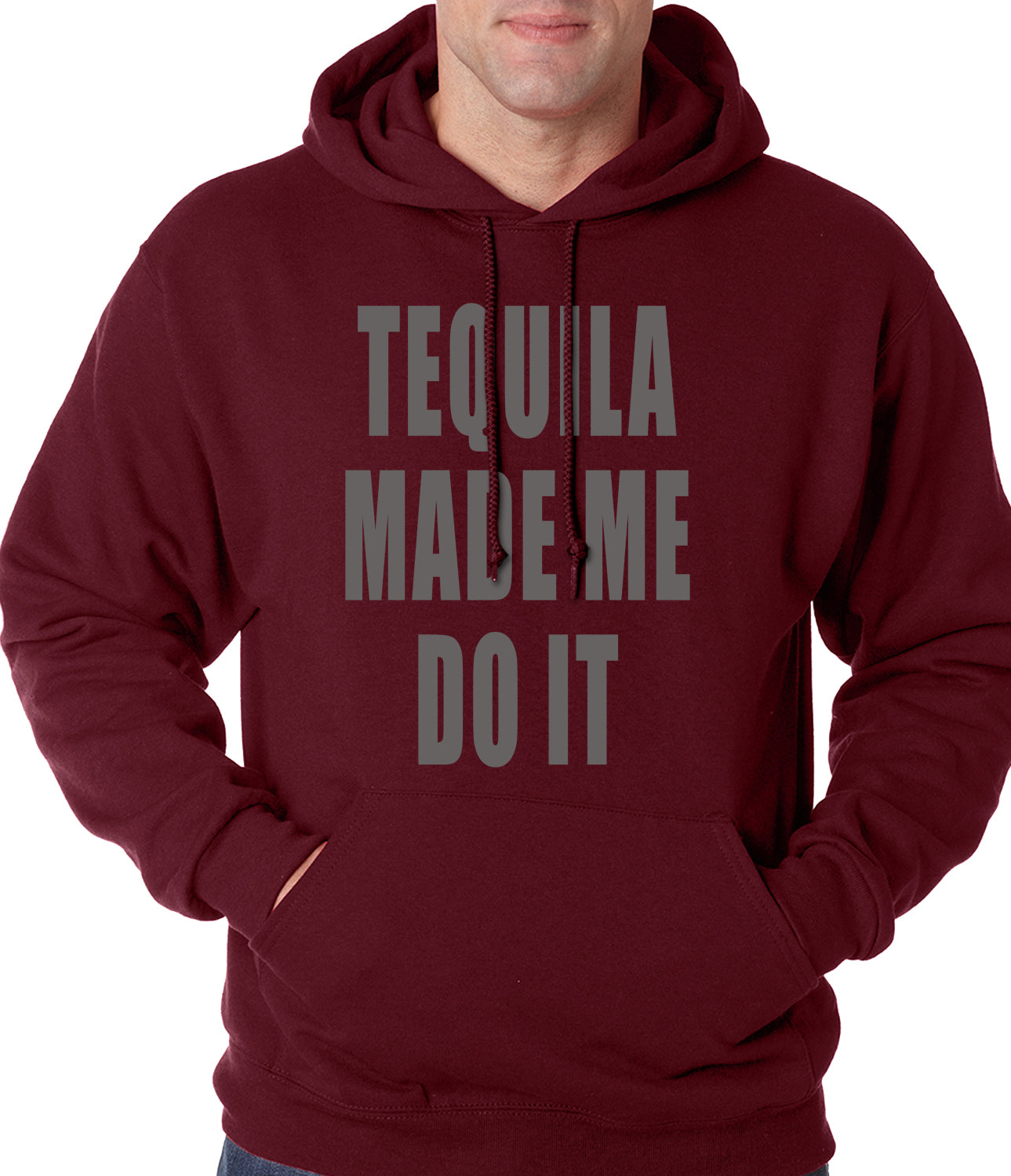 Tequila Made Me Do It Drinking Adult Hoodie