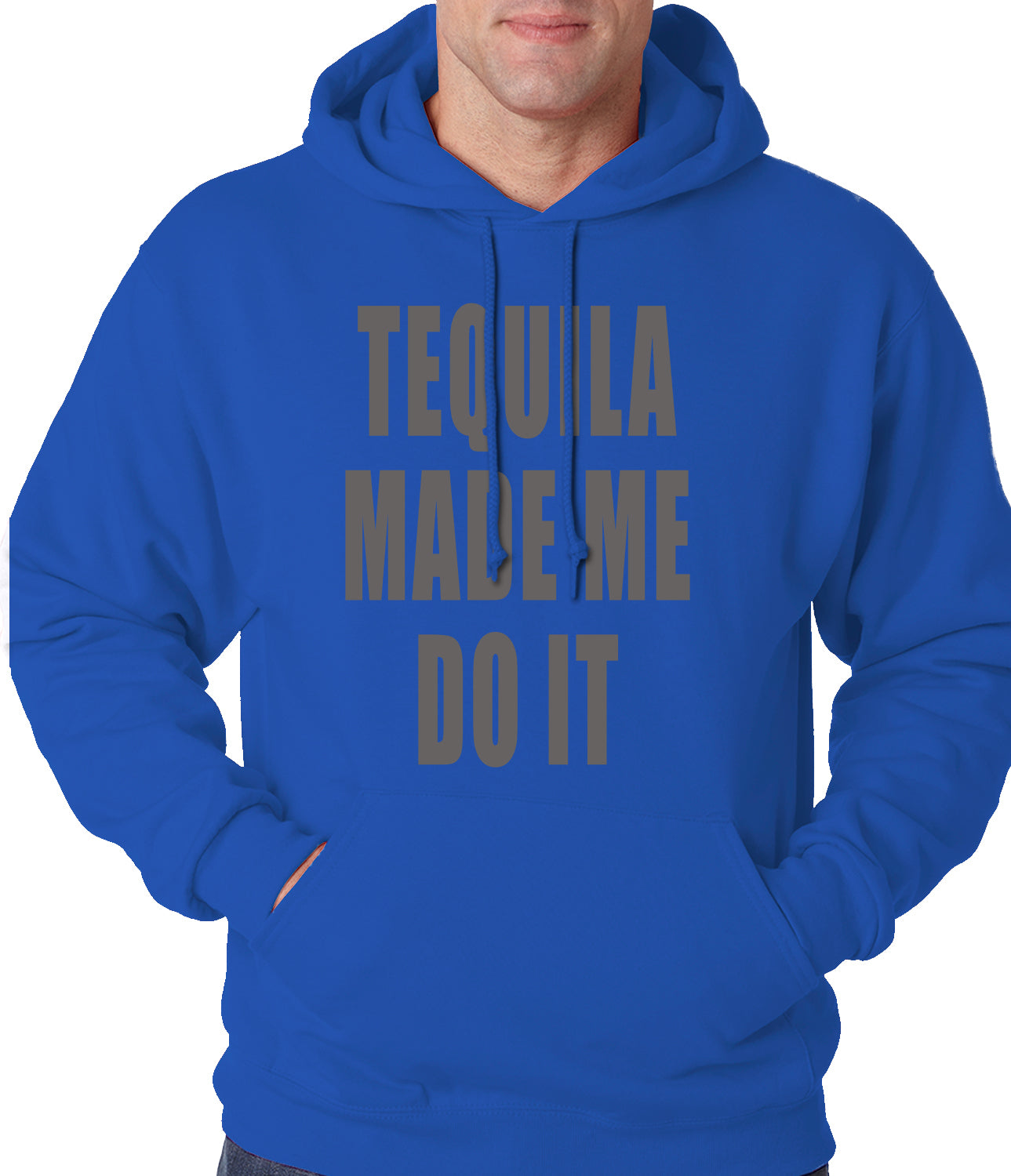 Tequila Made Me Do It Drinking Adult Hoodie