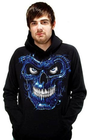 Terminator Skull Blue Hoodie