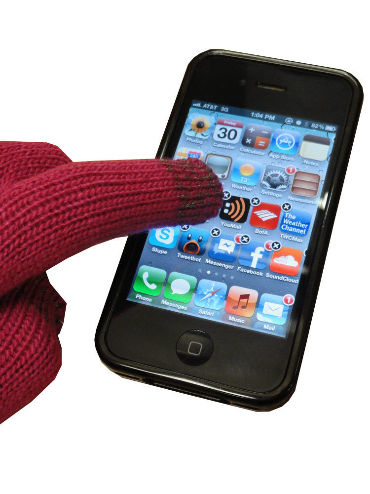 Texting Gloves - Pair of Gloves for Touch Screens (Pink)