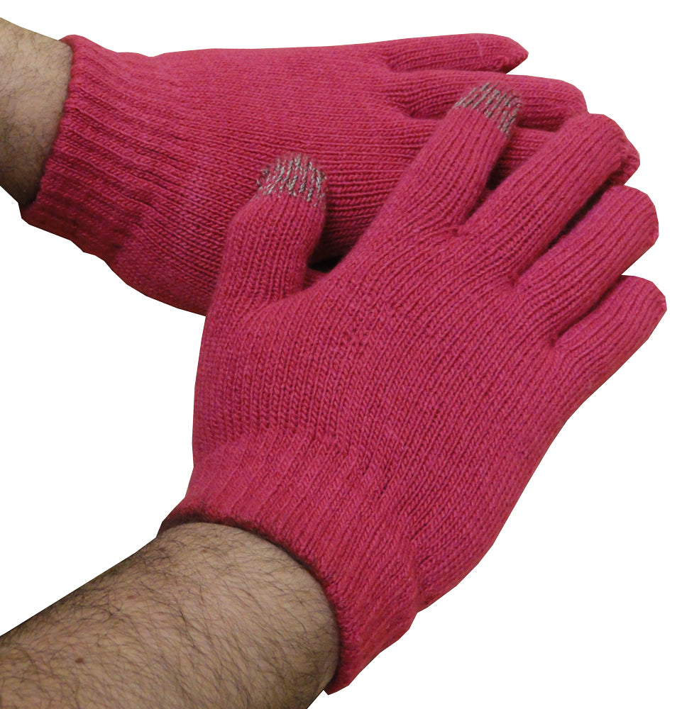 Texting Gloves - Pair of Gloves for Touch Screens (Pink)