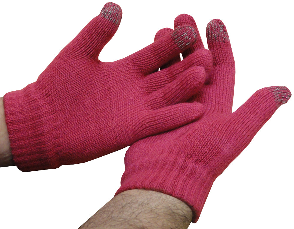 Texting Gloves - Pair of Gloves for Touch Screens (Pink)