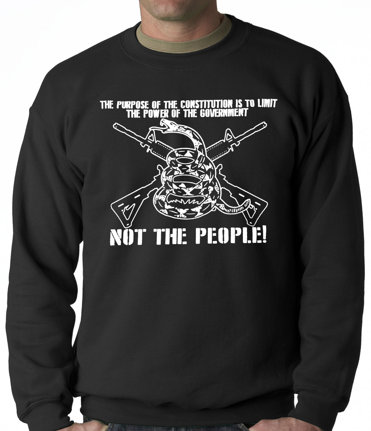 The Constitution Limits The Government Not People Adult Crewneck
