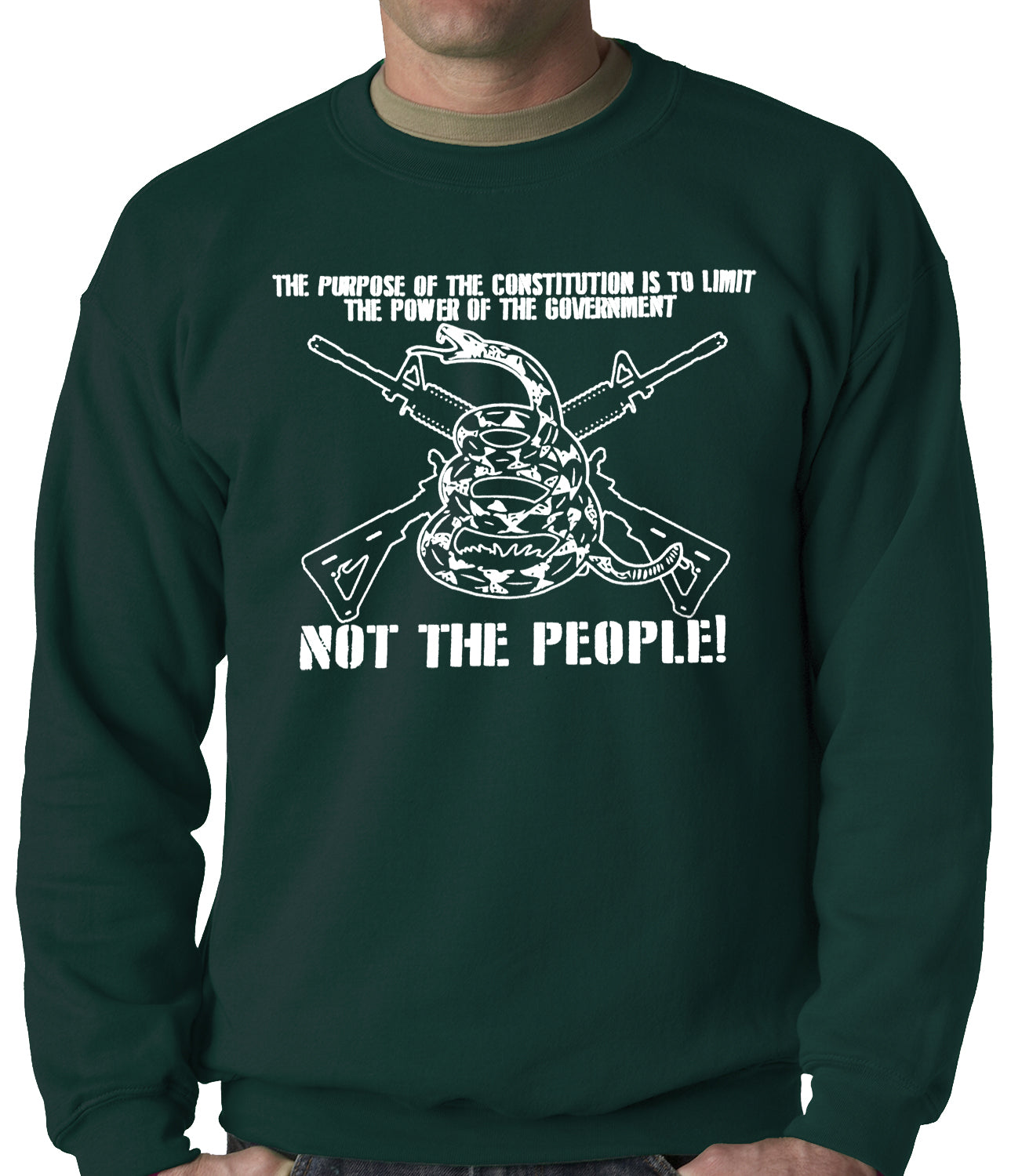 The Constitution Limits The Government Not People Adult Crewneck