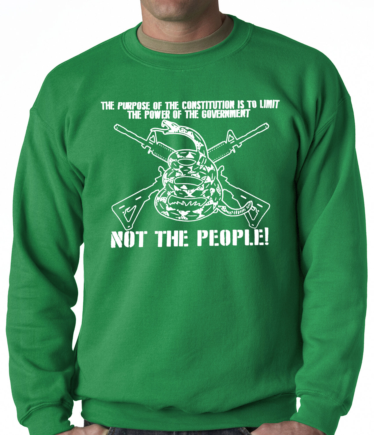 The Constitution Limits The Government Not People Adult Crewneck