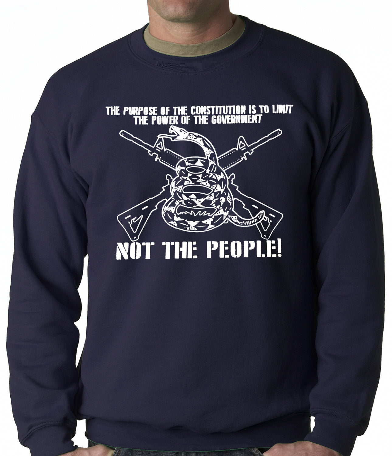 The Constitution Limits The Government Not People Adult Crewneck