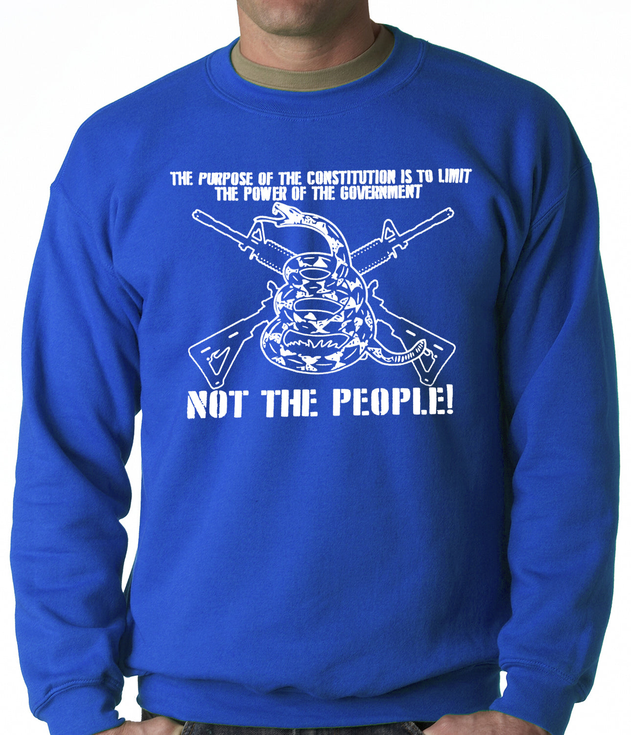 The Constitution Limits The Government Not People Adult Crewneck