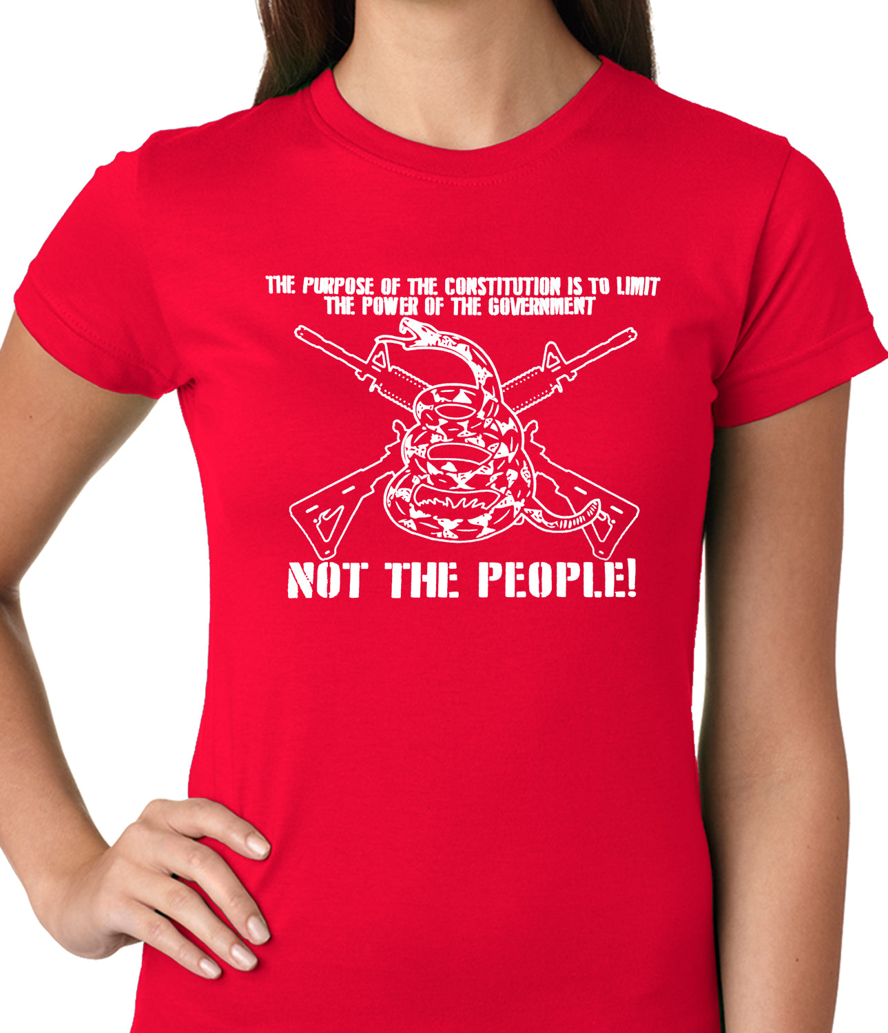 The Constitution Limits The Government Not People Ladies T-shirt