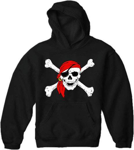 The Jolly Roger Pirate Skull Adult Hoodie
