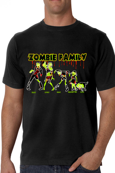 Halloween Tshirt - The Zombie Family Men's T-Shirt 