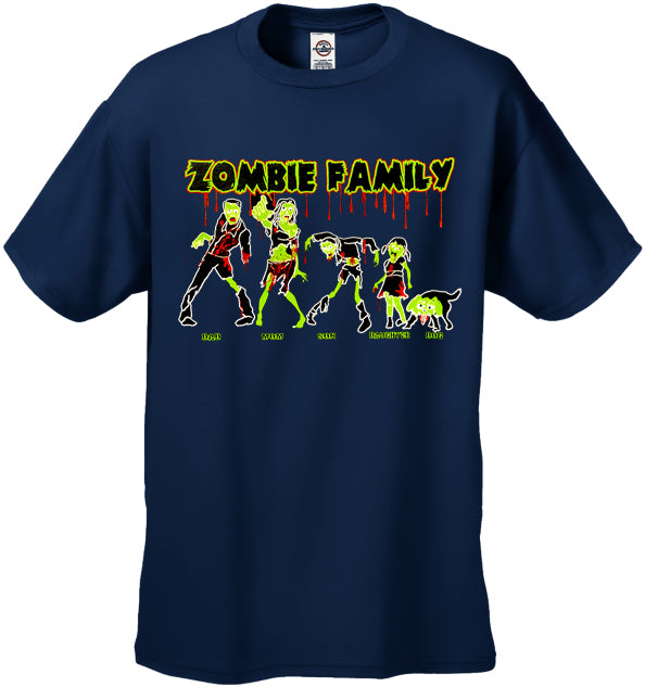 Halloween Tshirt - The Zombie Family Men's T-Shirt