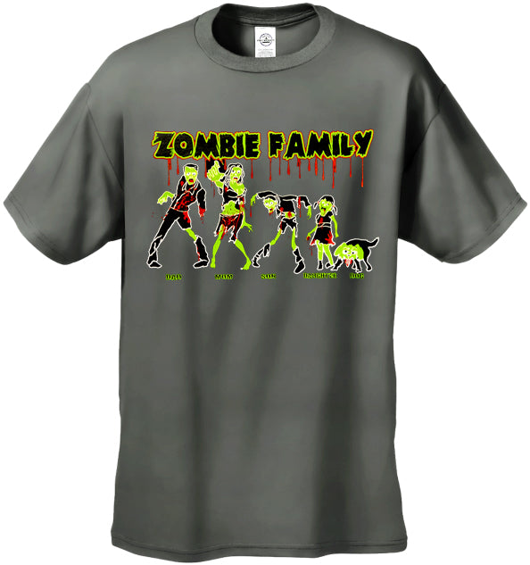 Halloween Tshirt - The Zombie Family Men's T-Shirt