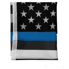 Thin Blue Line Flag USA 3 x 5 FT Full Size Police Flag 100% Polyester Indoor / Outdoor use