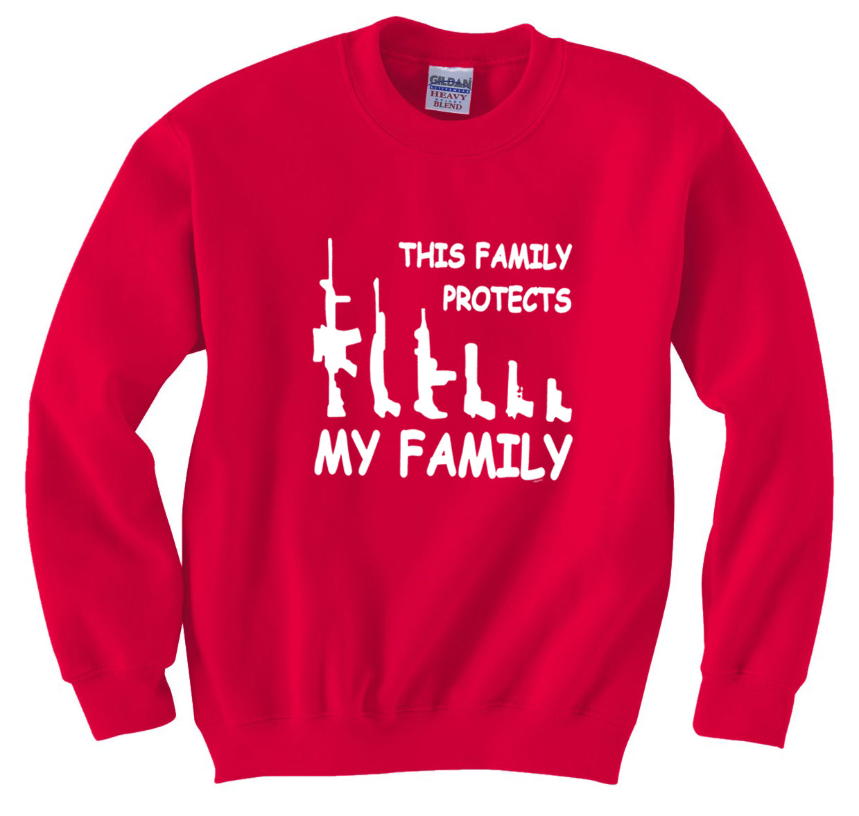 This Family Protects My Family Crewneck Sweatshirt