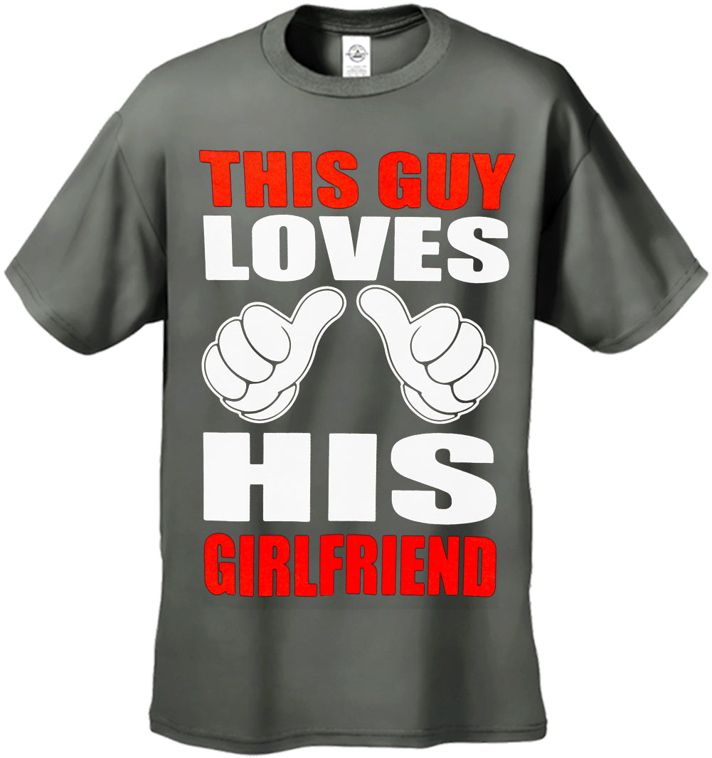 This Guy Loves His Girlfriend Cartoon Hands Men's T-Shirt