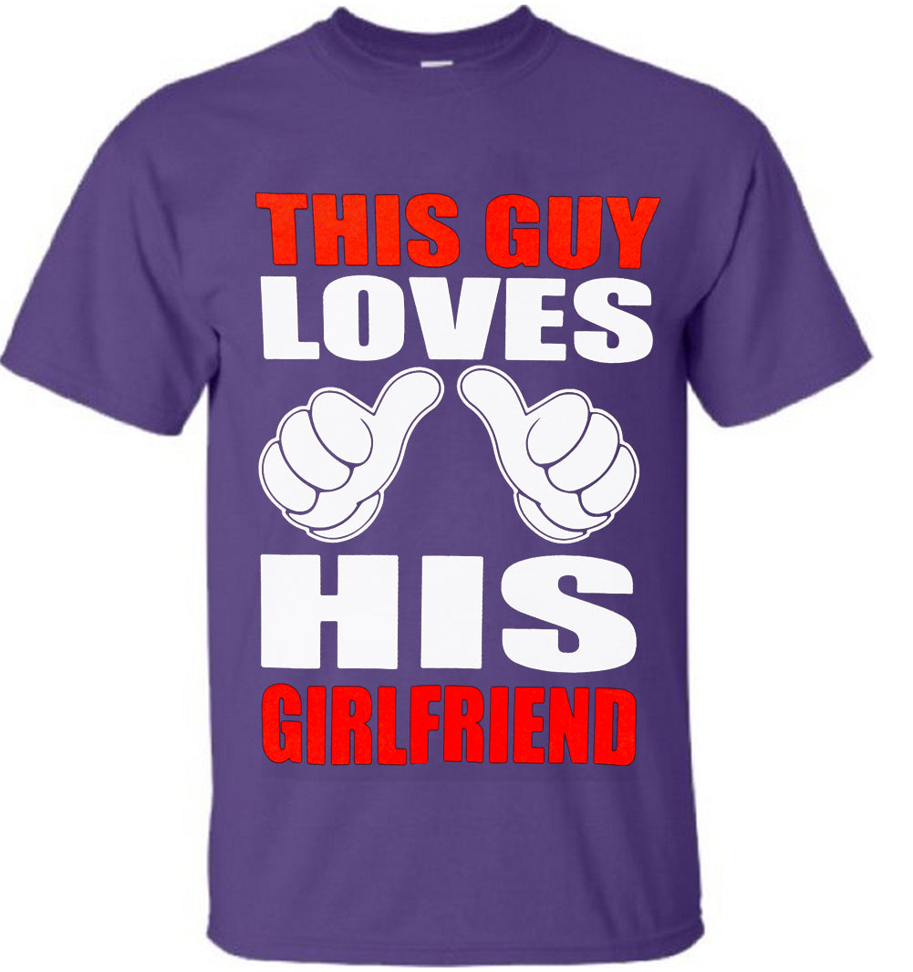 This Guy Loves His Girlfriend Cartoon Hands Men's T-Shirt